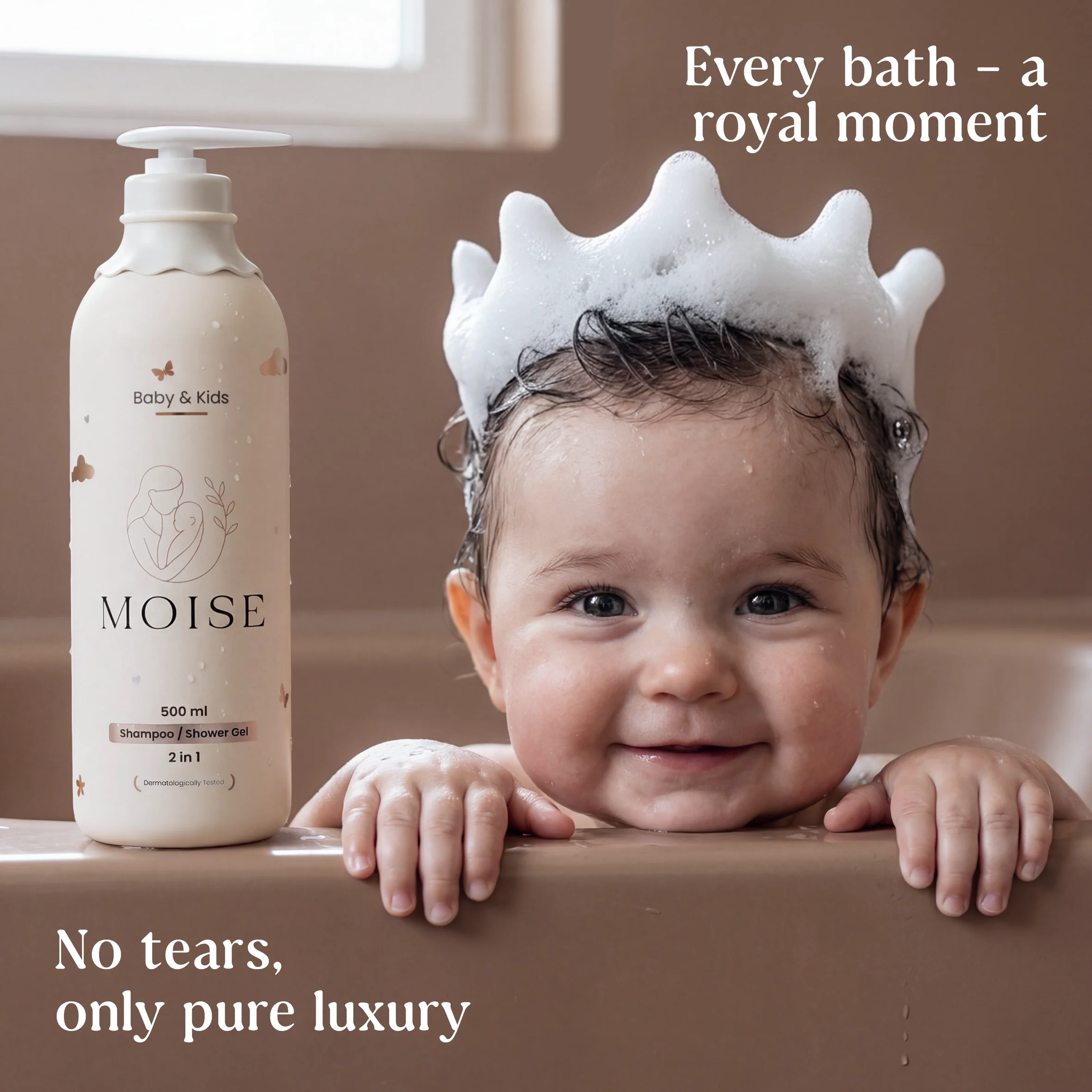 Moise 2-in-1 Shampoo in use