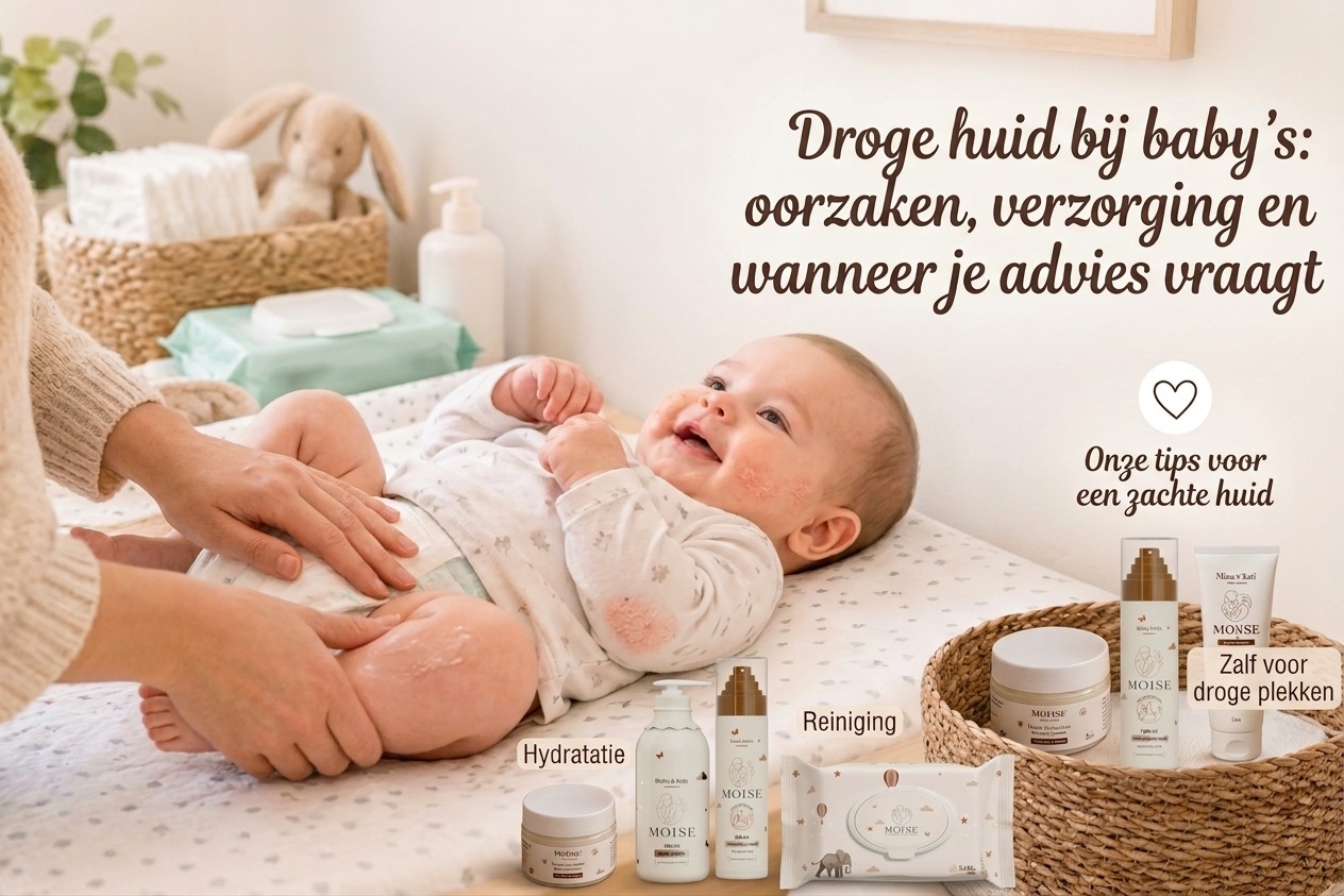 Droge huid bij baby's: oorzaken, verzorging en wanneer je advies vraagt