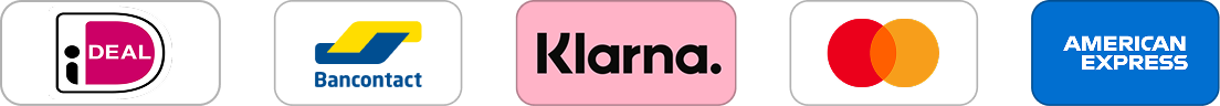 iDEAL, Bancontact, Klarna, Mastercard, American Express